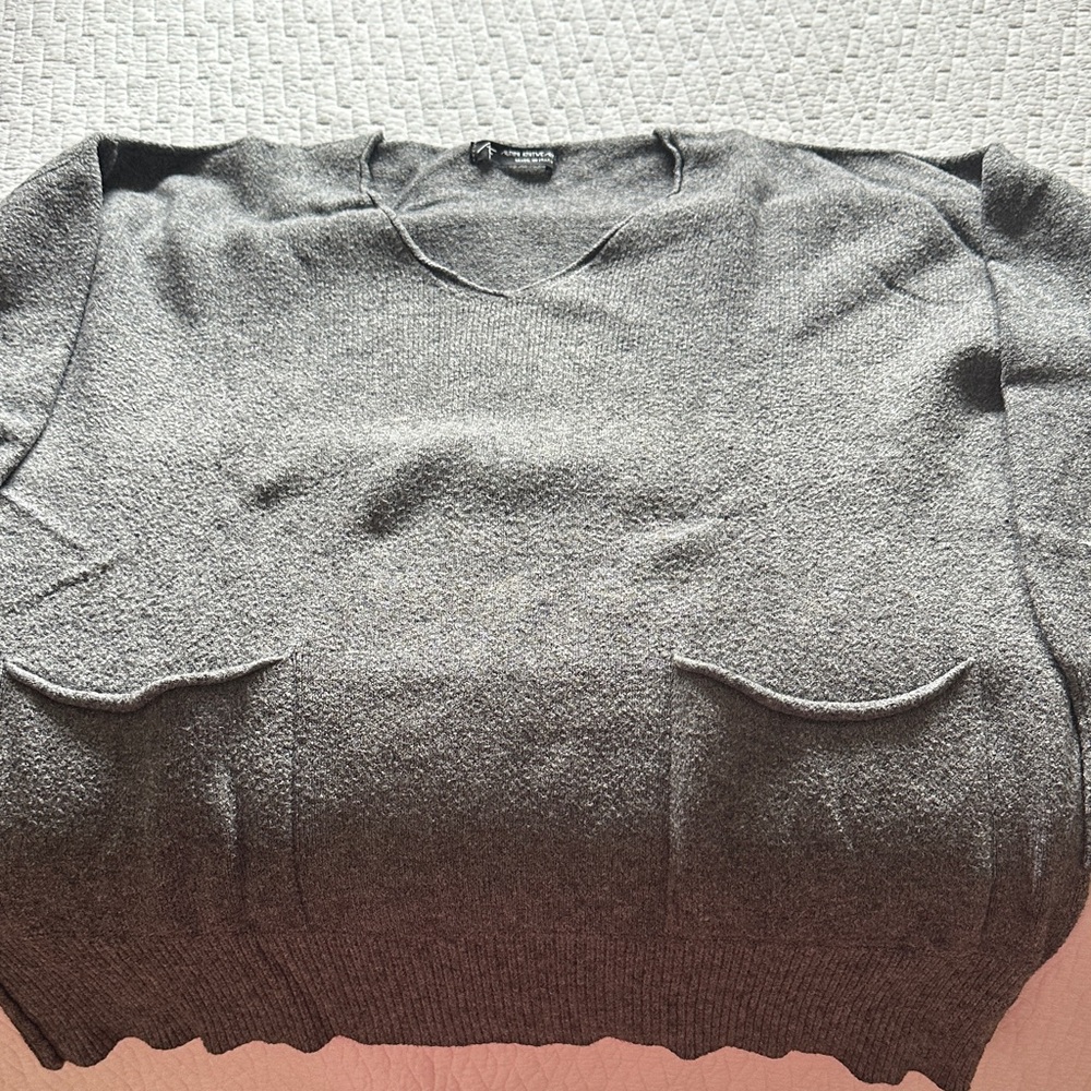 Charcoal V-Neck Women's Sweater